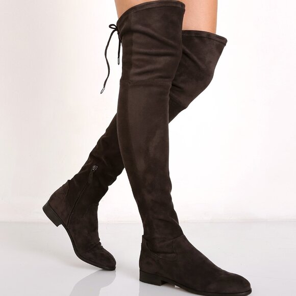 Dolce Vita Neely Over-the-Knee Suede Boots Black 7.5 - Picture 1 of 8